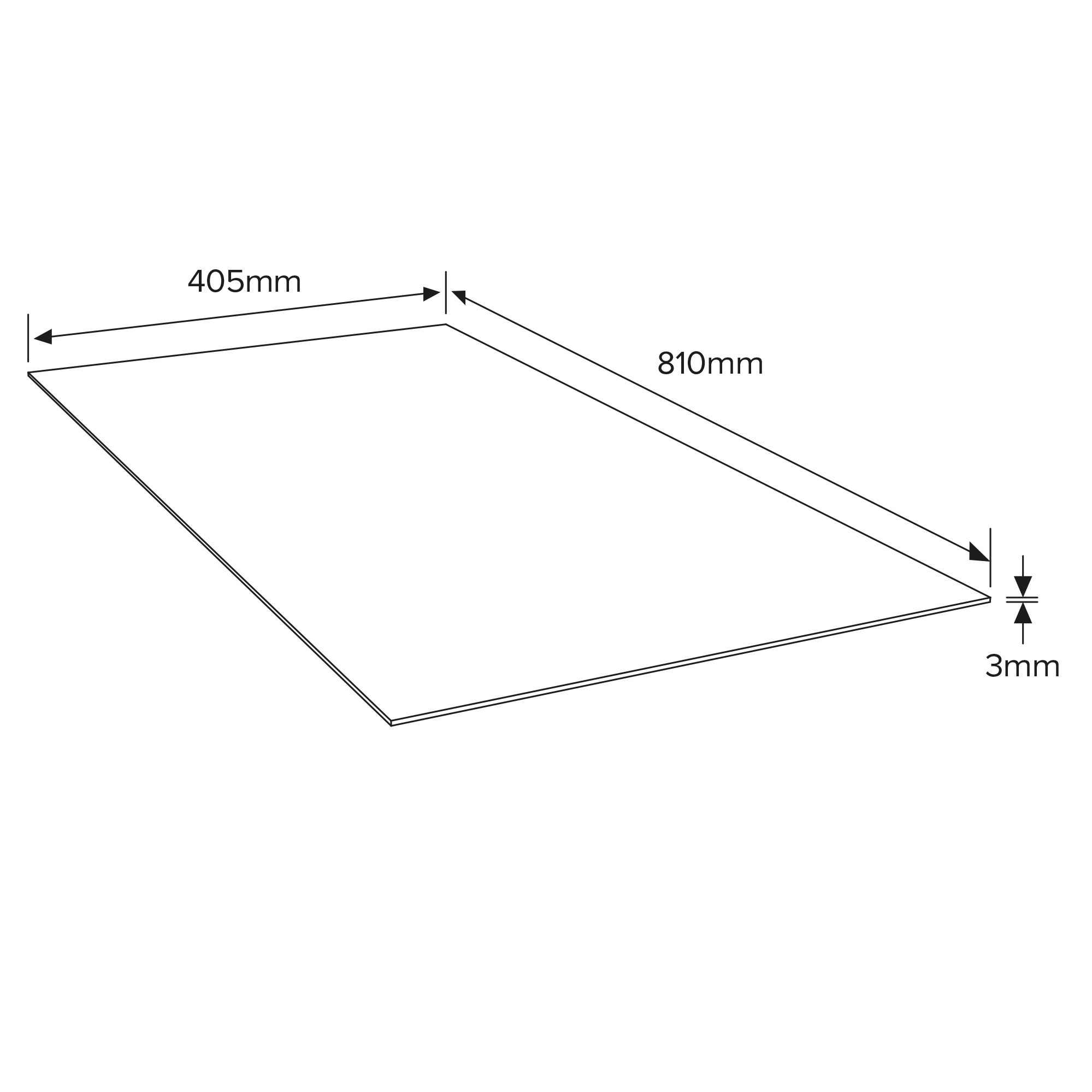 Brown Hardboard (L)810mm (W)405mm (T)3mm