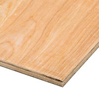 Brown Hardwood Plywood (L)2.44m (W)1220mm (T)12mm
