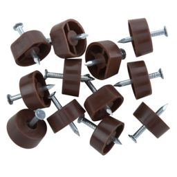 Brown Metal Shelf support (L)15mm, Pack of 12