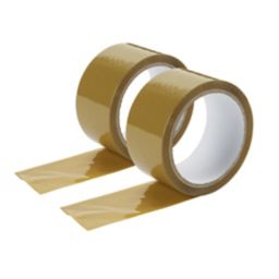 Brown Packing Tape (L)50m (W)50mm, Pack of 2
