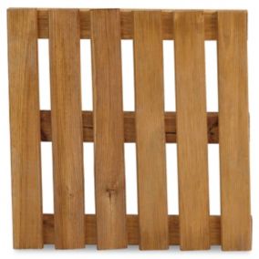 Brown Pine Deck tile (L)0.4m (W)400mm (T)30mm
