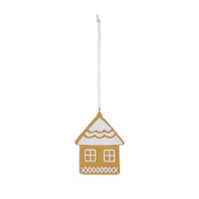 Brown Plastic Claydough house Hanging ornament