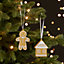 Brown Plastic Gingerbread man Hanging ornament