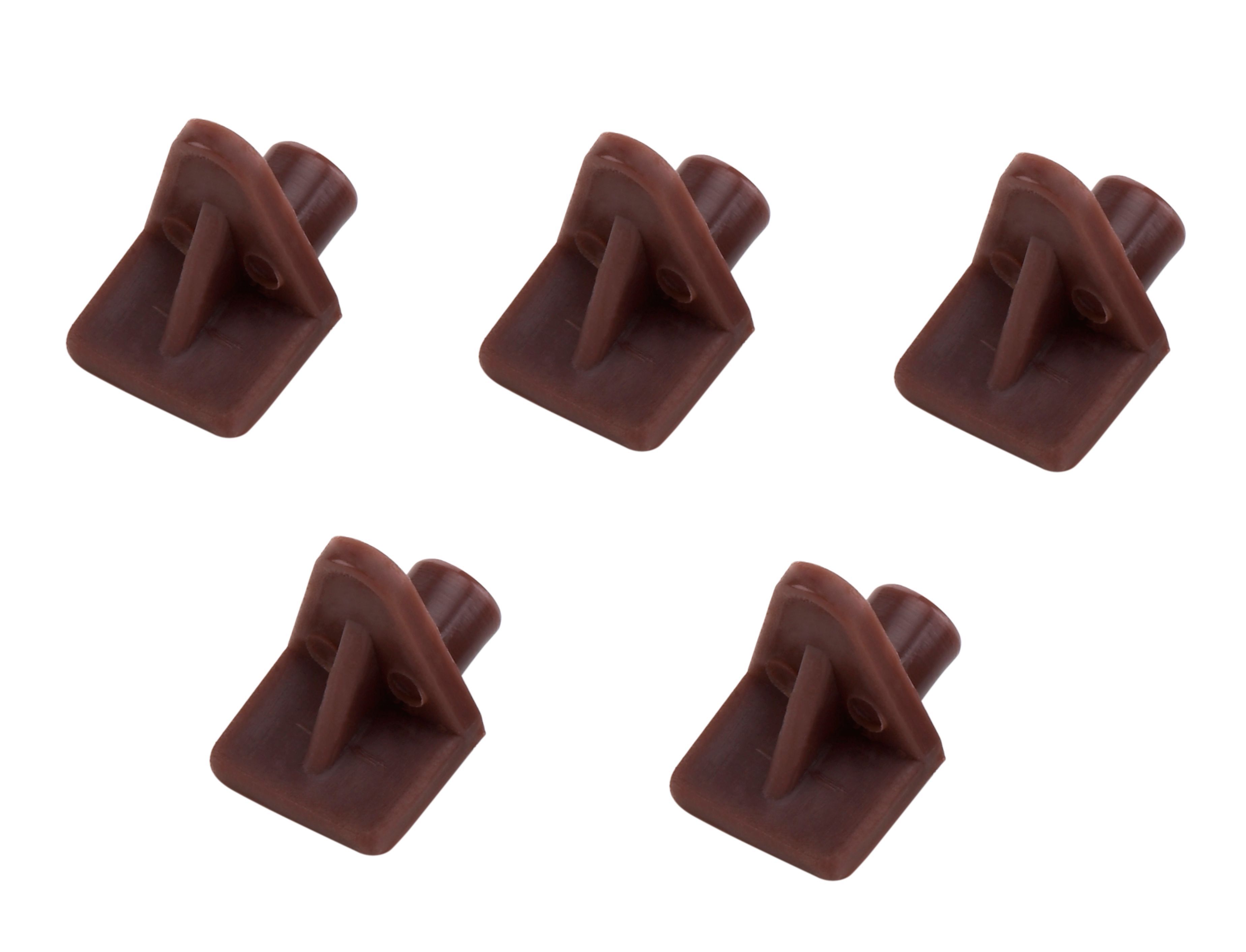 Brown Plastic Shelf support (L)14mm, Pack of 20 DIY at B&Q