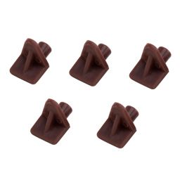 Brown Plastic Shelf support (L)14mm, Pack of 20