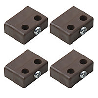 Brown Polypropylene (PP) Assembly joint (L)36mm, Pack of 4