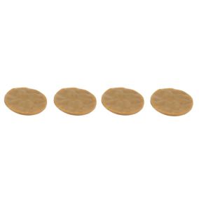 Brown PVC Protection pad (Dia)35mm, Pack of 4