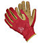 Brown & red Gardening gloves