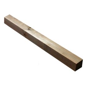 Brown Square Wooden Fence post (H)1m (W)70mm