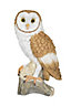 Brown & white Metal Owl Garden ornament (H)39.5cm