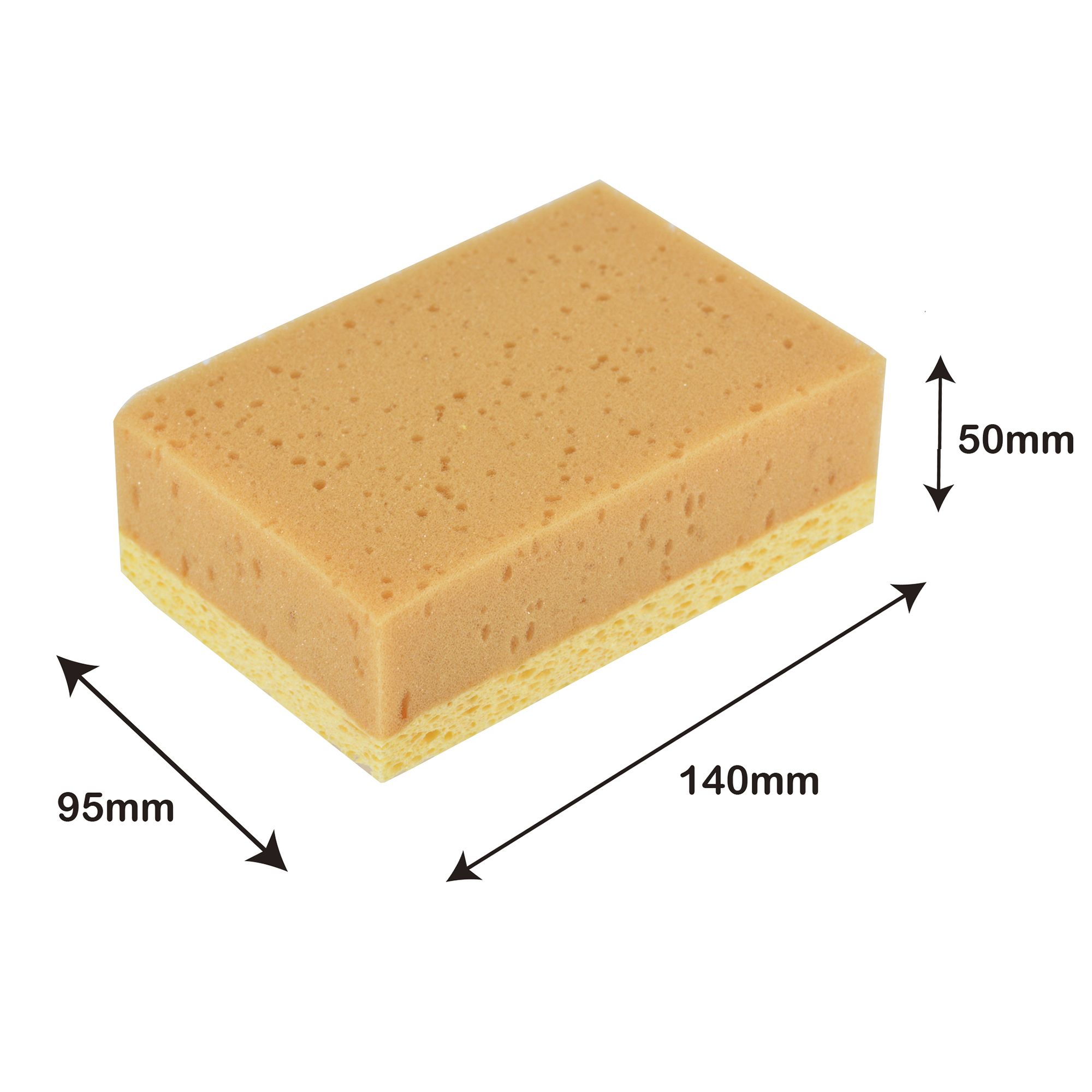 Brown & Yellow Synthetic sponge Multi-surface Dish Sponge scourer