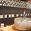 Bruges Grey Gloss Crackle effect Glass Mosaic tile, (L)300mm (W)300mm