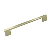 Brushed Brass effect Anodised Zinc alloy Straight Bar Pull handle (L)138mm