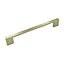 Brushed Brass effect Anodised Zinc alloy Straight Bar Pull handle (L)138mm