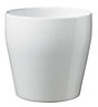 Brushed White Ceramic Plant pot (Dia)32cm
