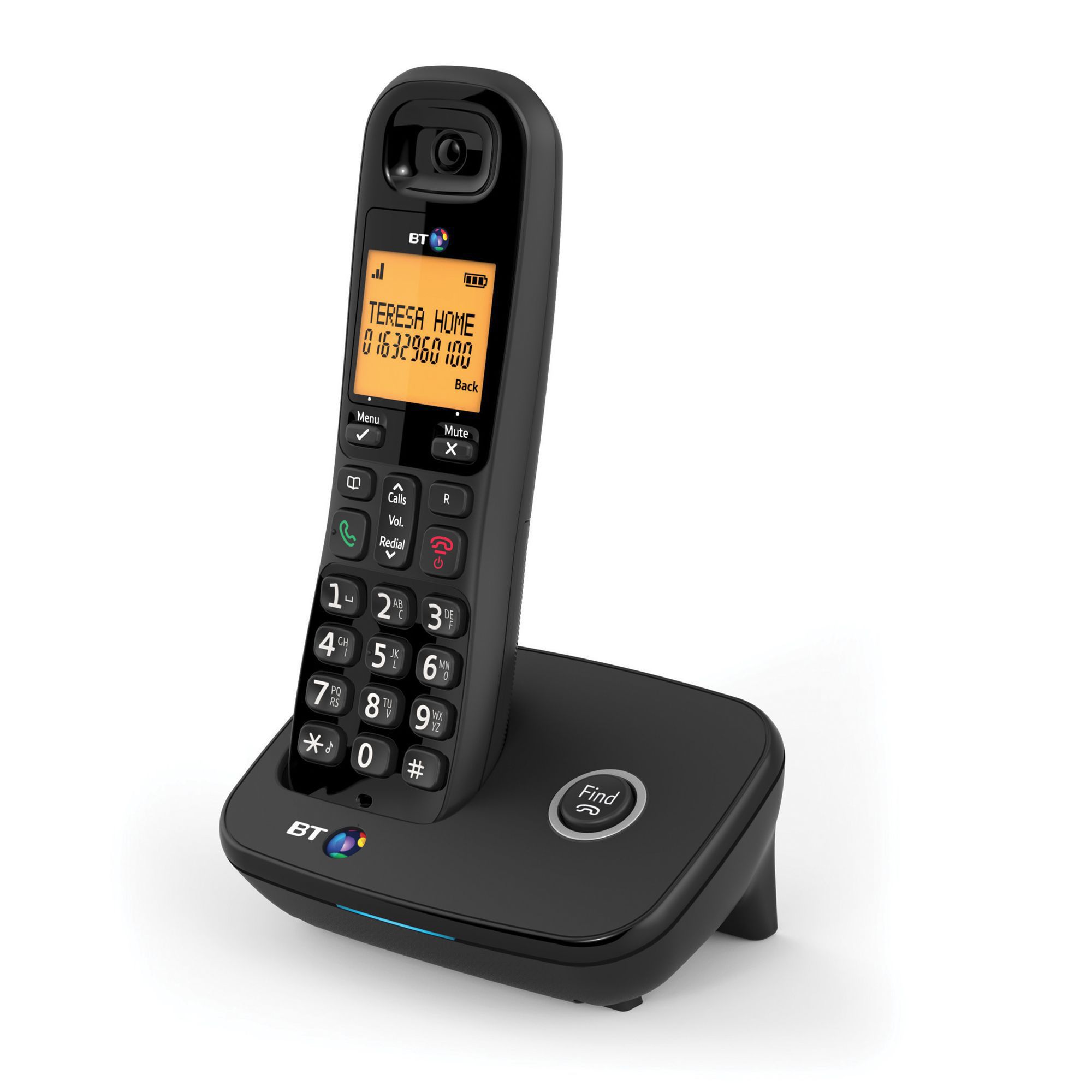 BT Everyday DECT Black Cordless Telephone with Nuisance call blocker