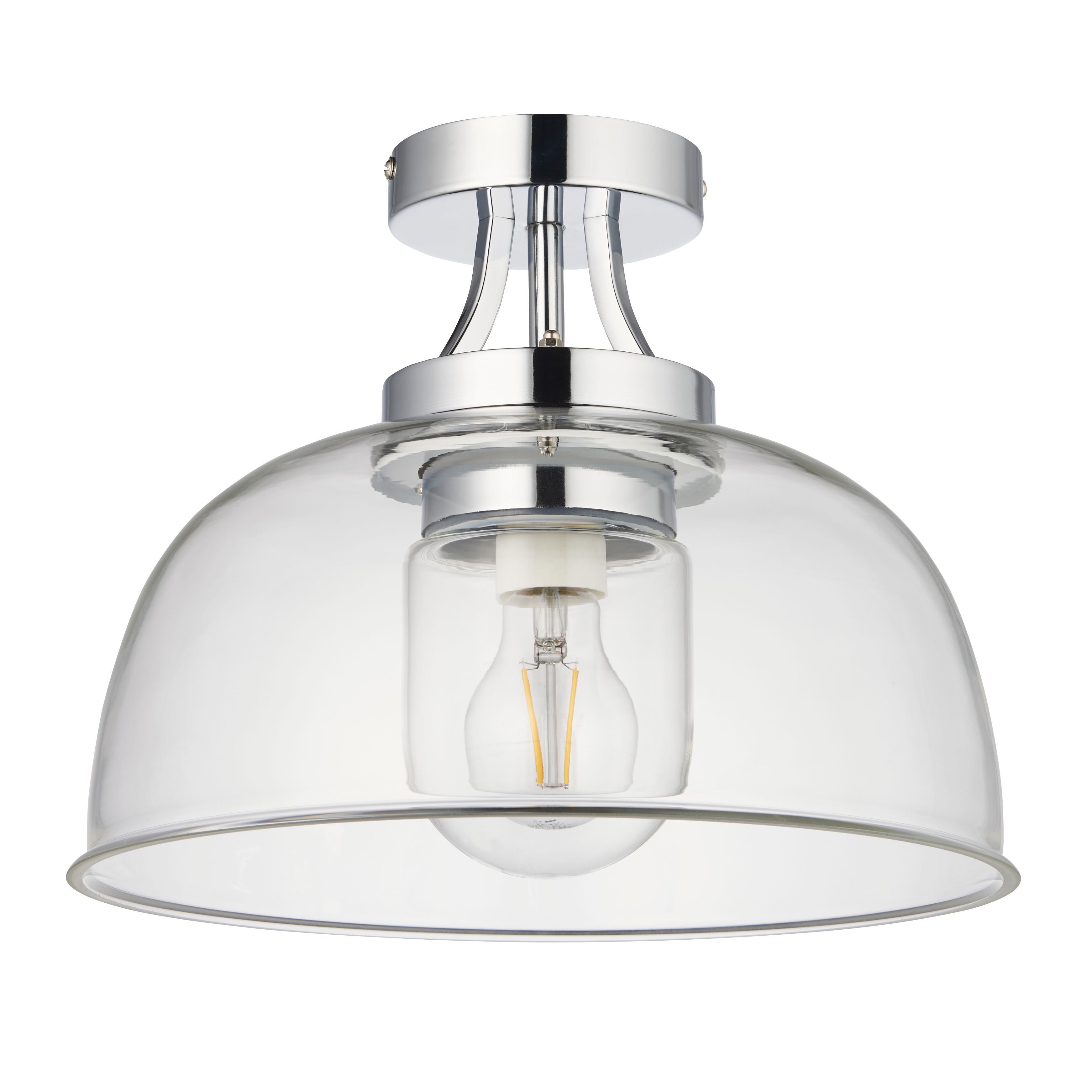 Bugue Chrome effect Bathroom Ceiling light