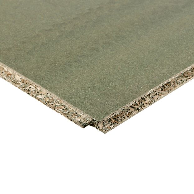 Bulk Chipboard Smooth Green Softwood Chipboard Board (L)2.4m (W)0.6m (T