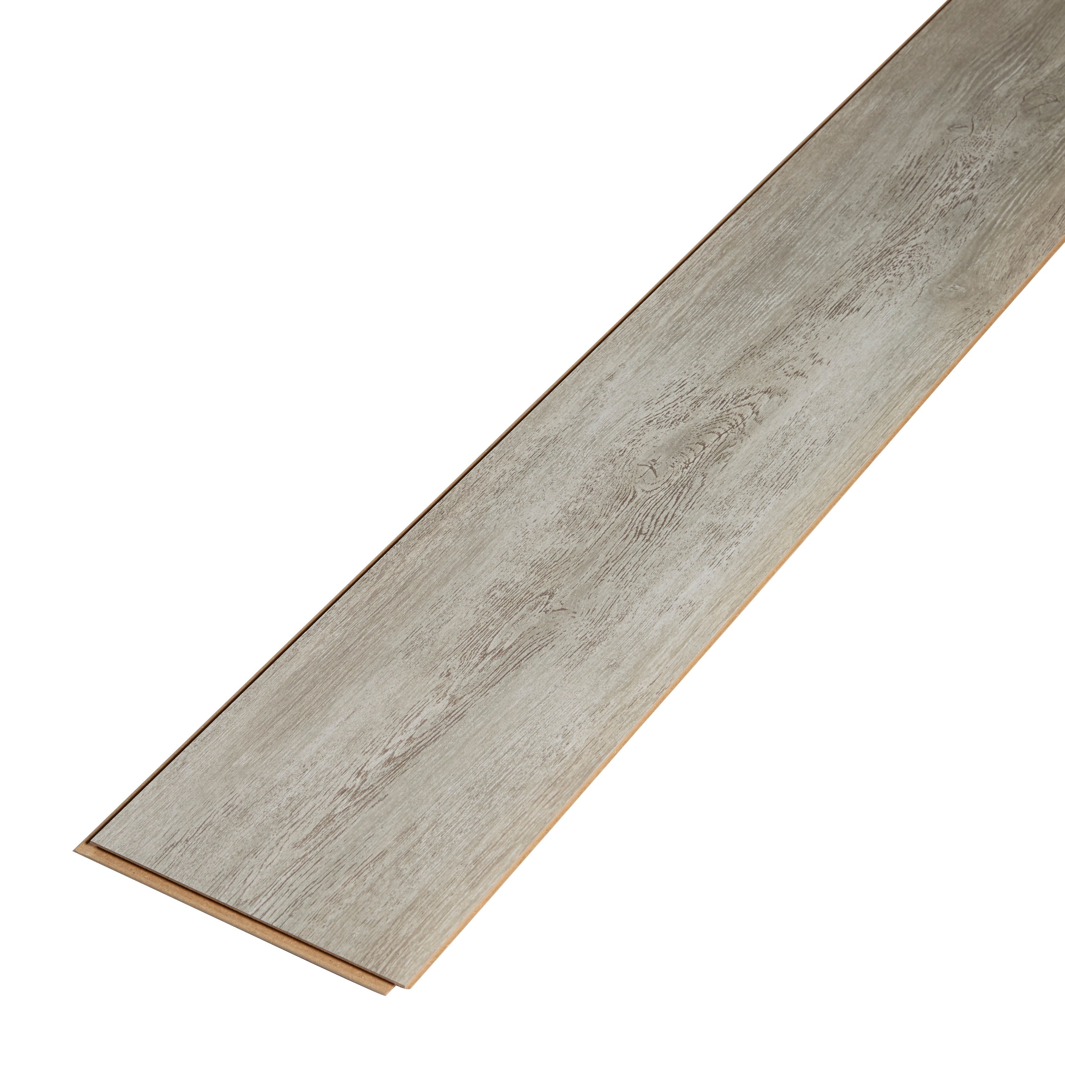 Bundaberg Grey Gloss Oak effect Laminate Flooring Sample | DIY at B&Q