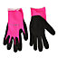 Burgon & Ball Flora brite Nylon Pink Gardening gloves Small, Pair of 2
