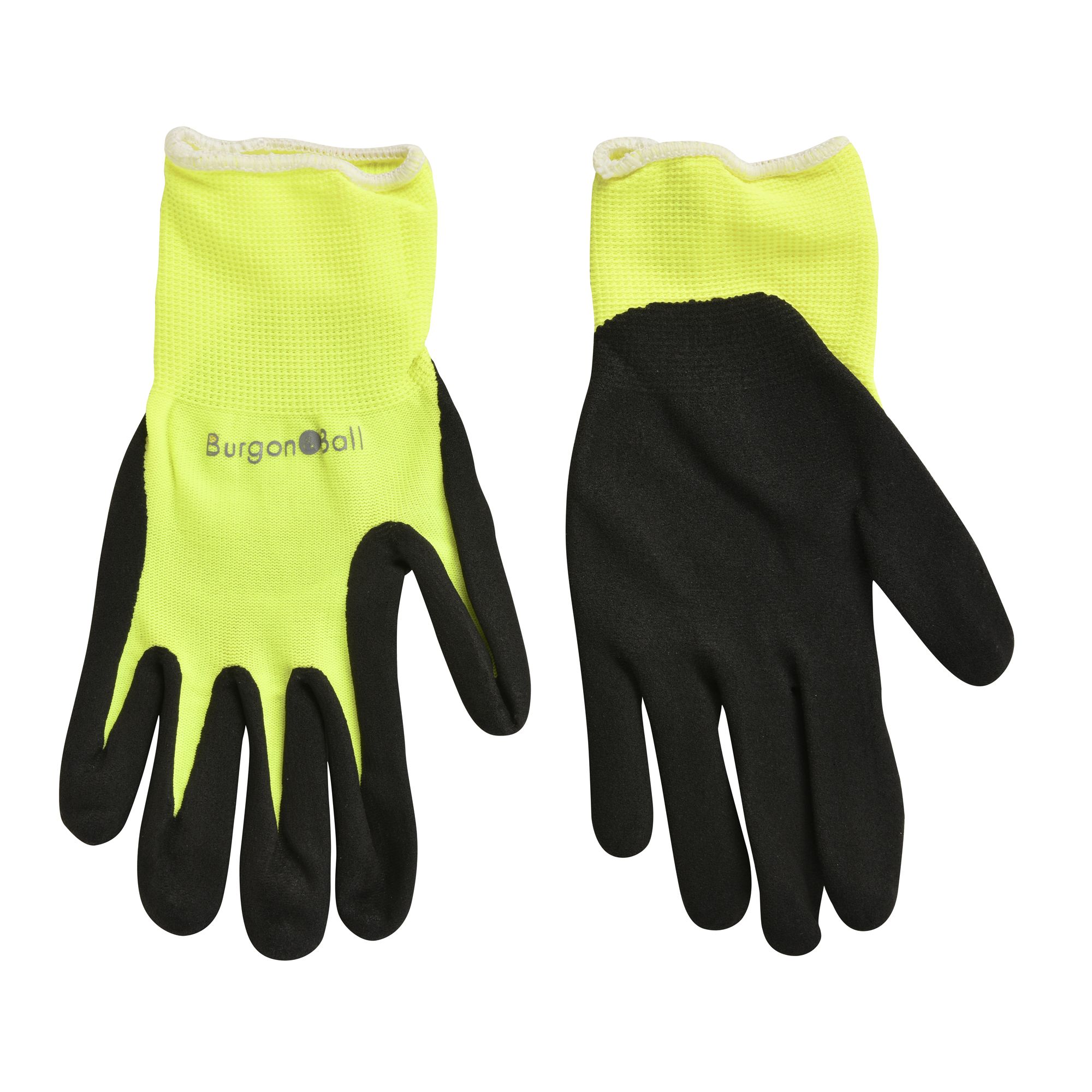 Burgon & Ball Flora brite Nylon Yellow Gardening gloves Medium, Pair of 2