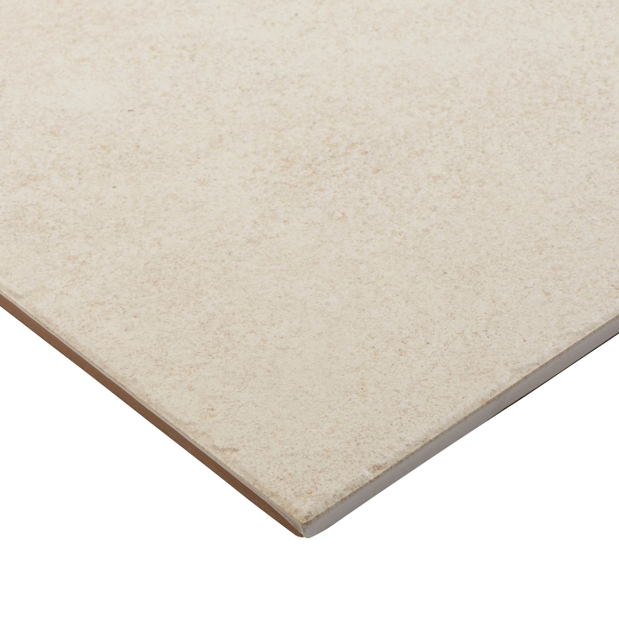 Burgundy Beige Matt Square Stone effect Ceramic Wall & floor Tile Sample