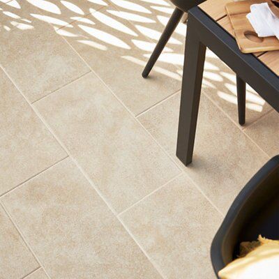 Burgundy Beige Matt Stone effect Textured Porcelain Outdoor Floor Tile ...