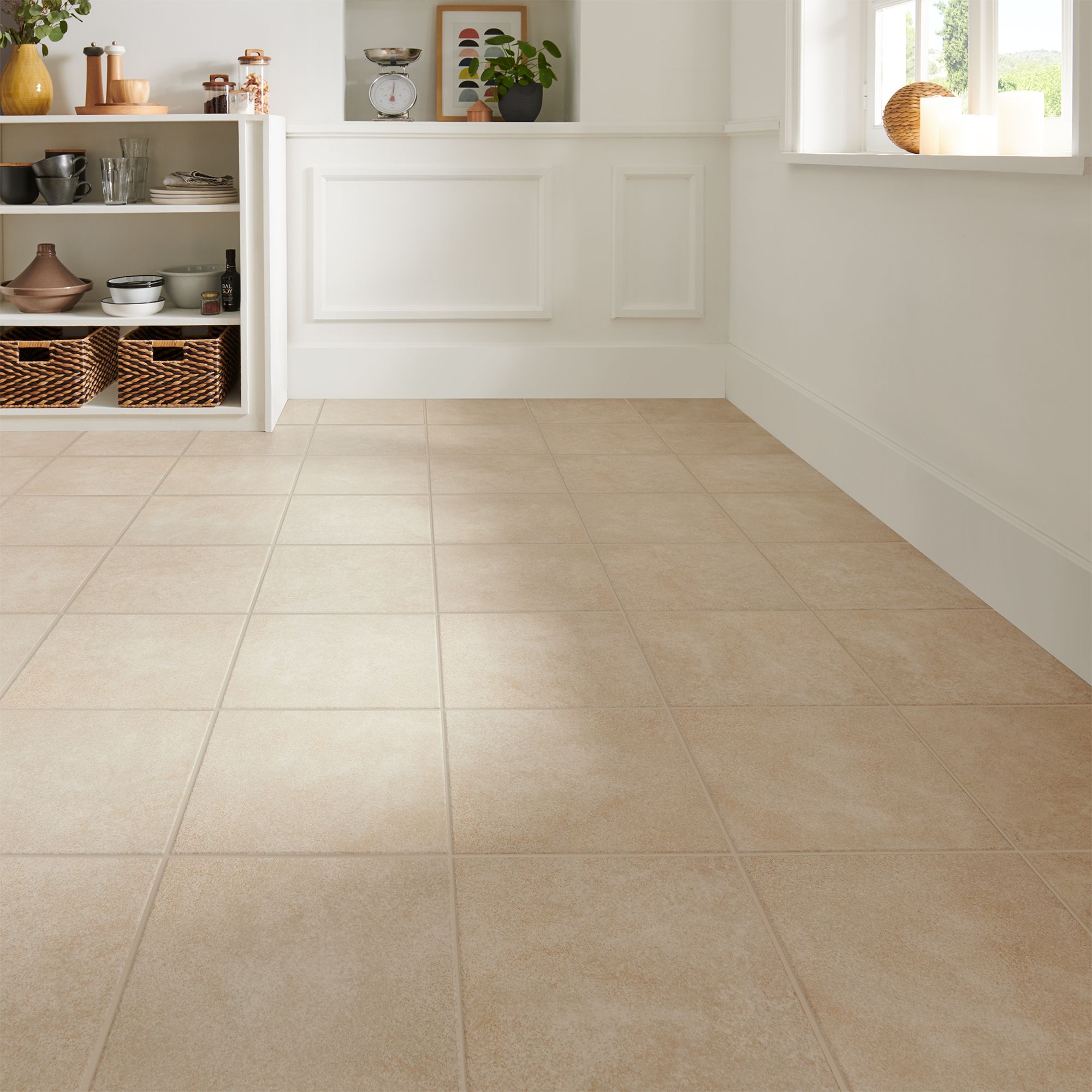 cream tile effect laminate flooring