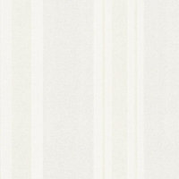 Burlington Cream Striped Glitter effect Blown Wallpaper
