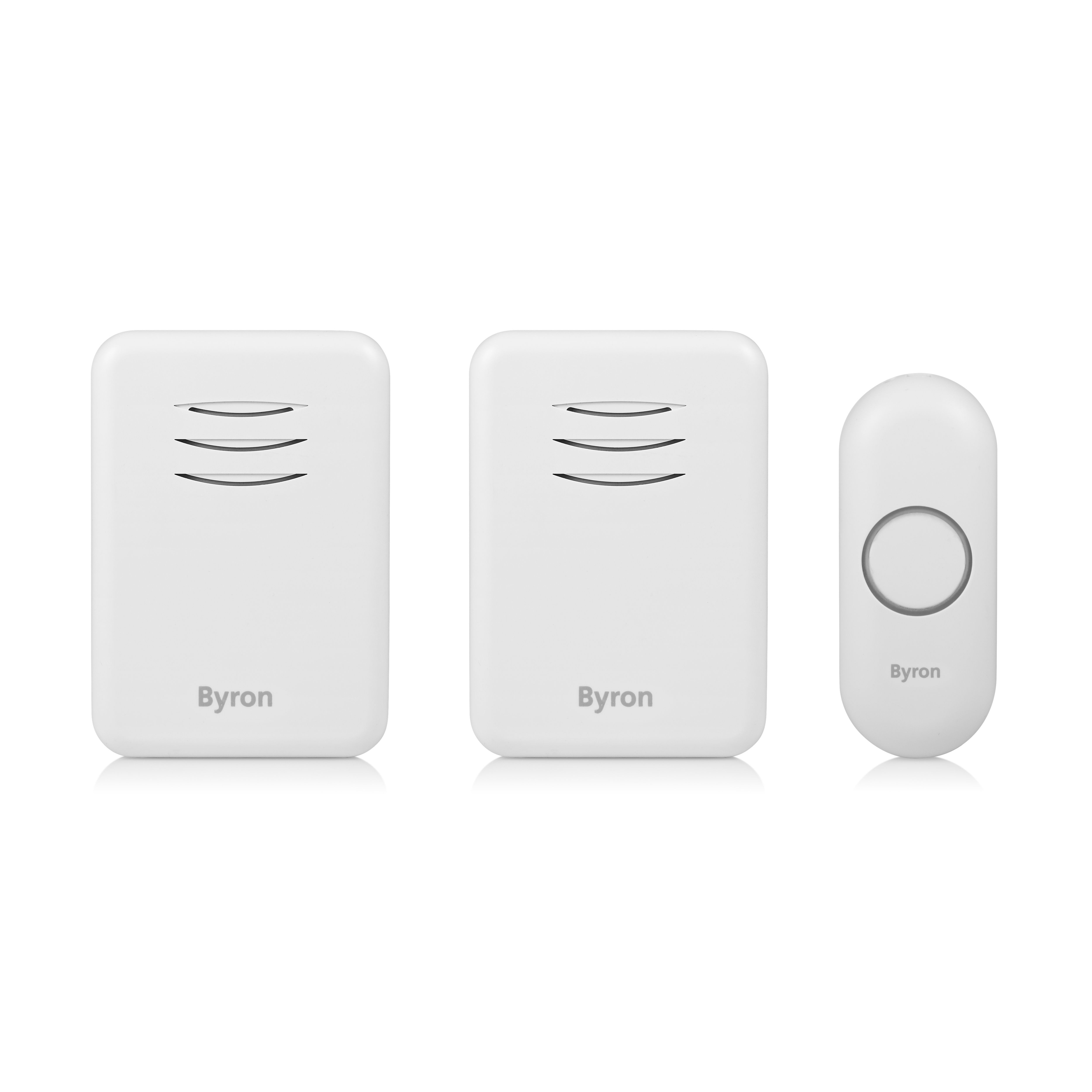 Byron 314 White Wireless Battery & mainspowered Door chime kit DBY