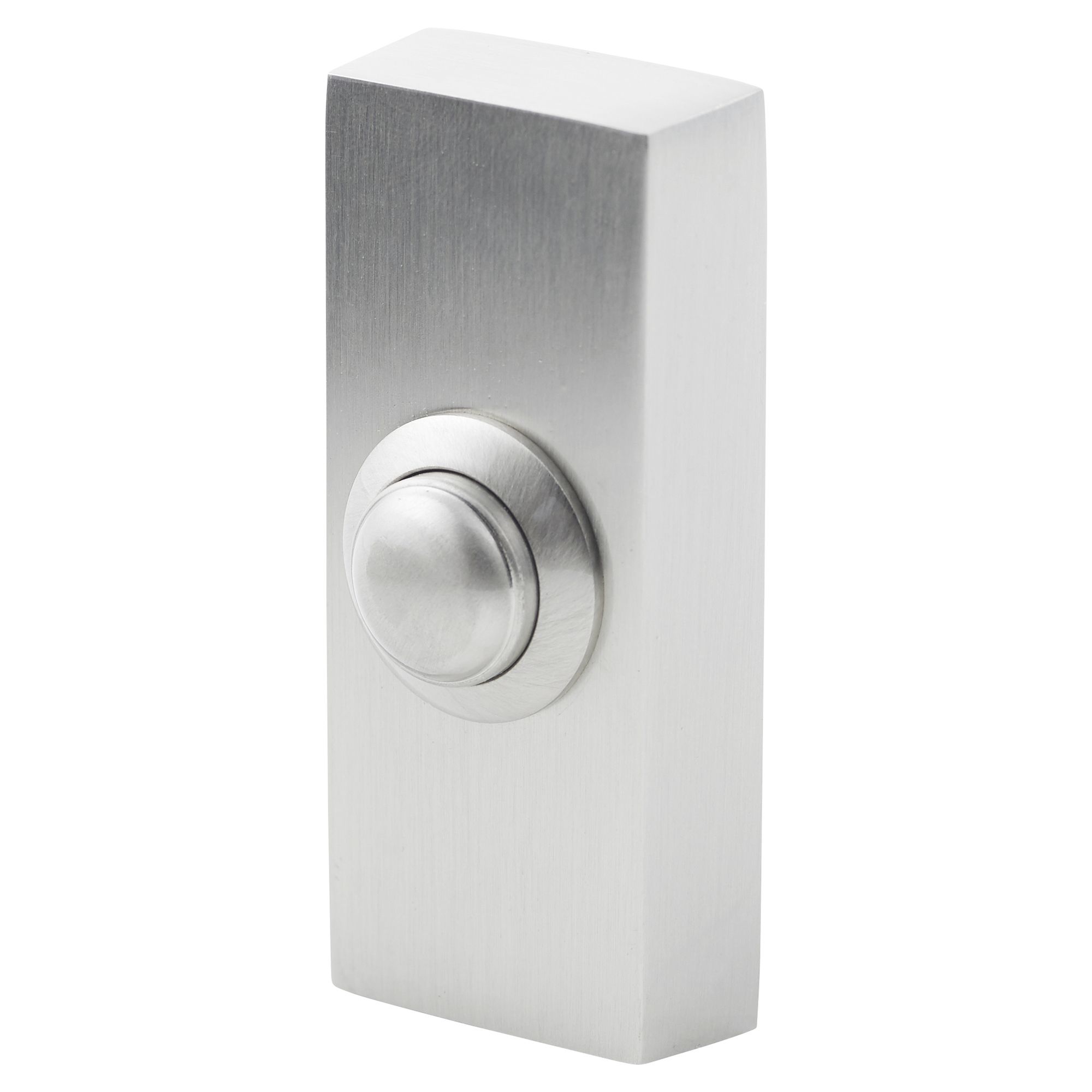 Byron Brushed Nickel effect Wired - 2 wires Bell push