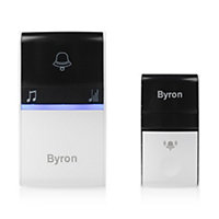 Byron Kinetic White Wireless Door chime, Set of 2