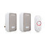 Byron White & grey Wireless Battery & mains-powered Door chime kit DBY-22324UK