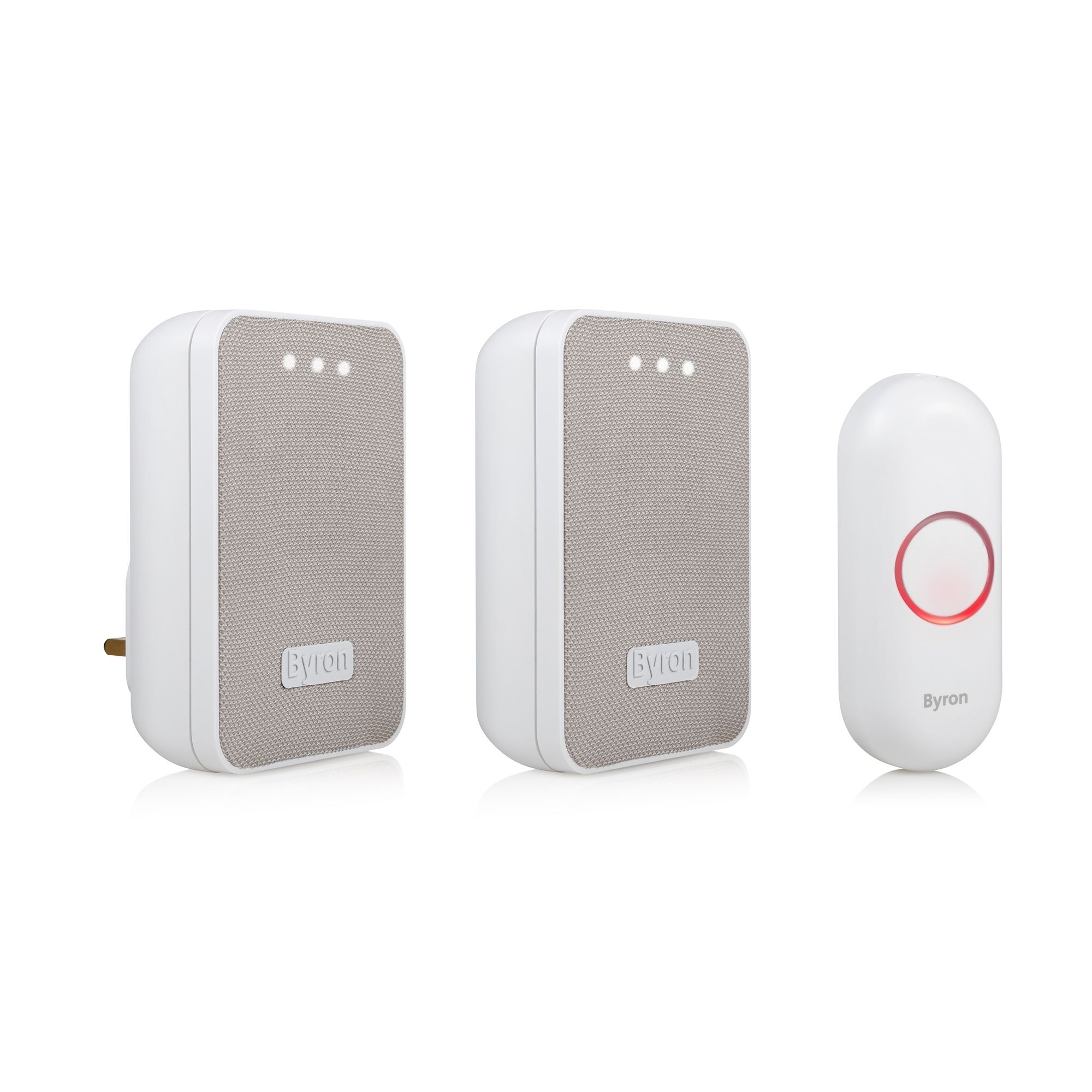 Byron White & grey Wireless Battery & mainspowered Door chime kit DBY