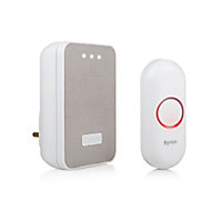 Byron White & grey Wireless Door chime kit DBY-22322UK