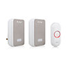 Byron White & grey Wireless Door chime kit DBY-22324UK