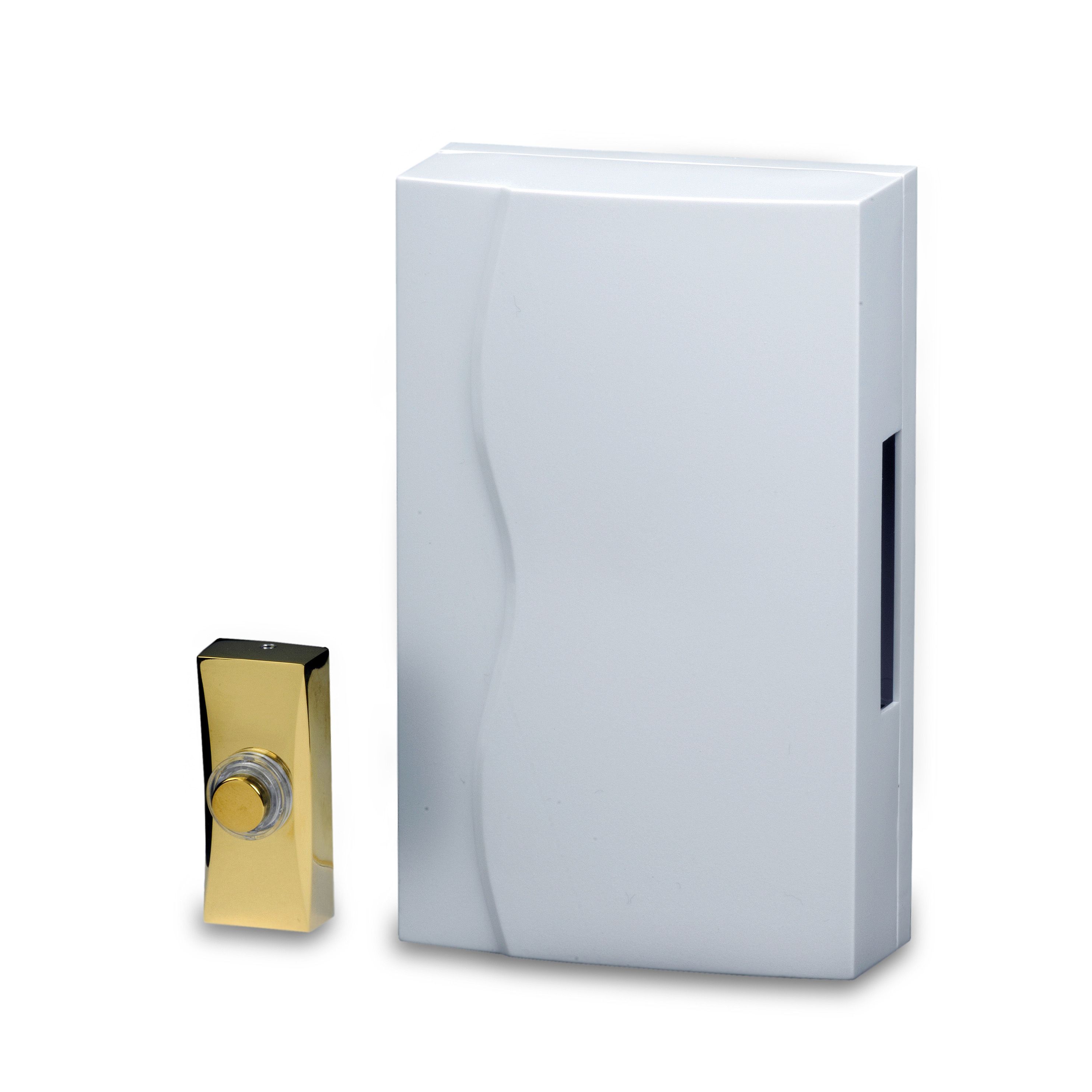 Byron White Wired Door chime kit 765 DIY at B&Q