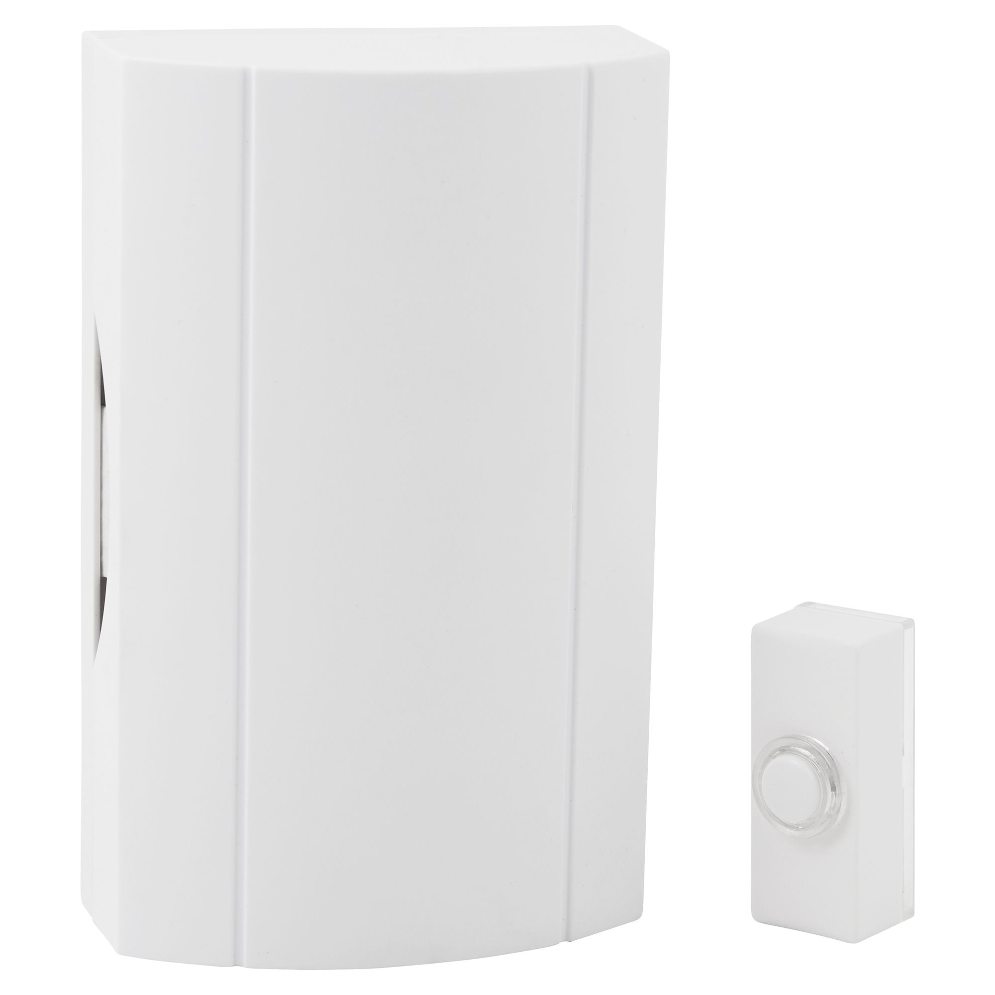 Byron White Wired Mainspowered Door chime kit DIY at B&Q