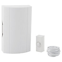 Byron White Wired Mains-powered Door chime kit