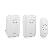Byron White Wireless Battery & mains-powered Door chime kit DBY-22314UK