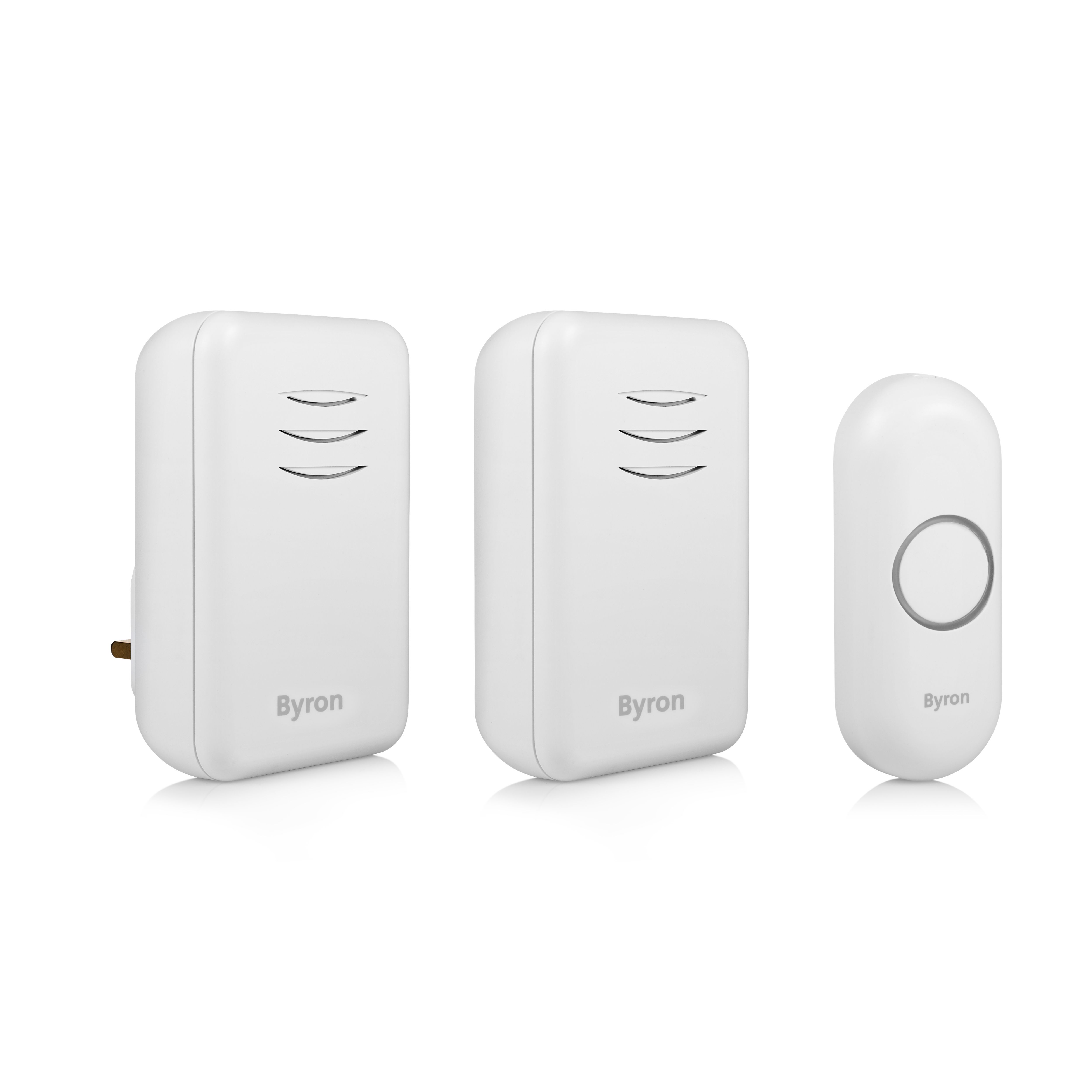 Byron White Wireless Battery & mainspowered Door chime kit DBY22314UK
