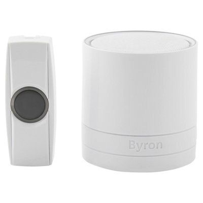 Byron White Wireless Battery & mains-powered Door chime kit