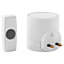 Byron White Wireless Battery & mains-powered Door chime kit