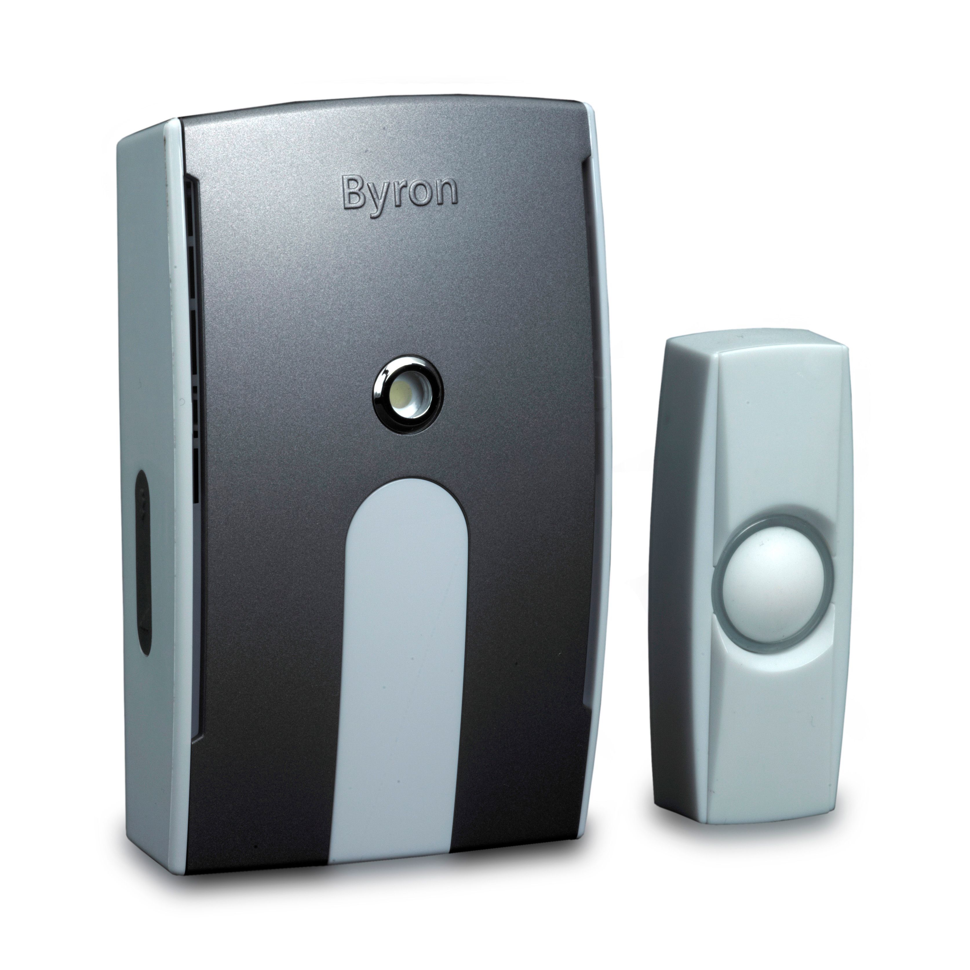 Byron White Wireless Batterypowered Door chime kit BY504 DIY at B&Q