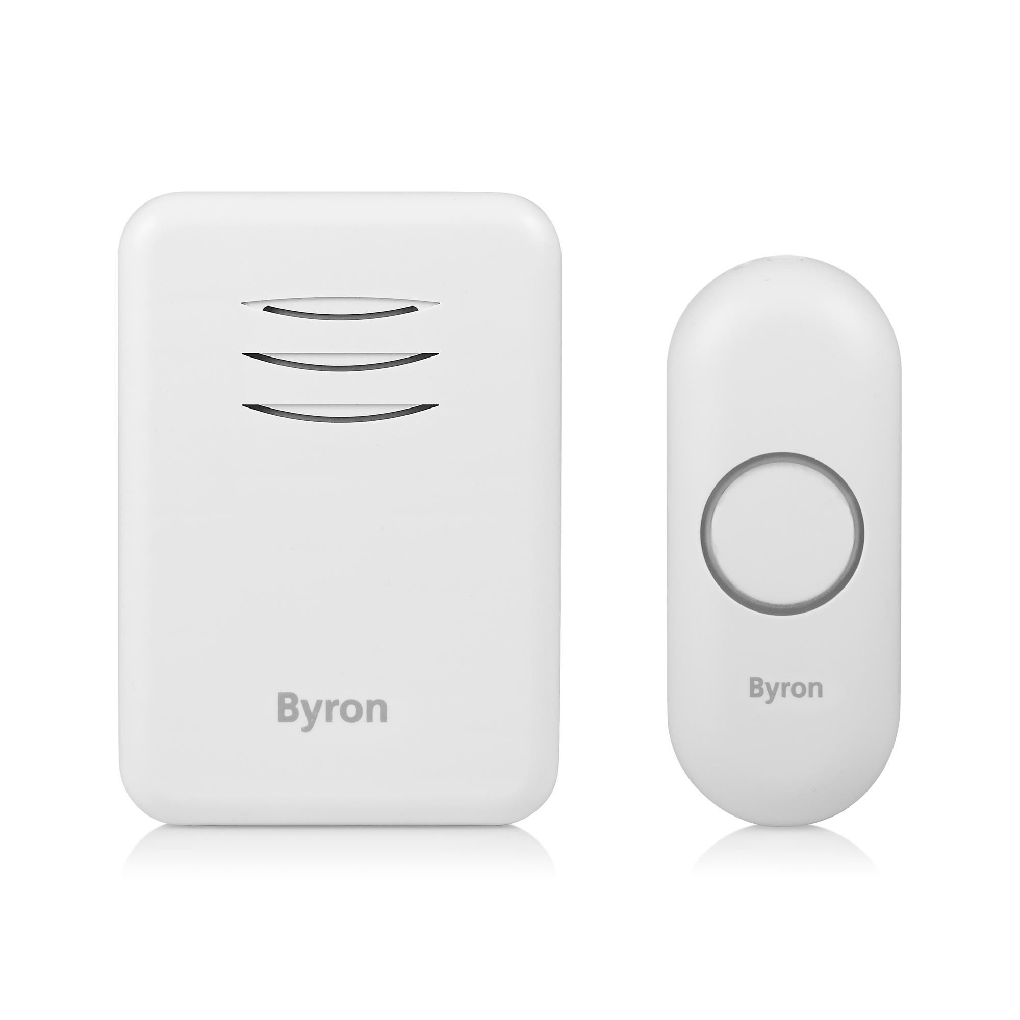Byron White Wireless Door chime kit with Transformer not required DBY