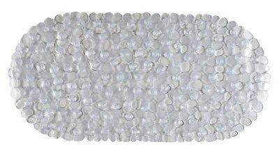 C&L Clear Pebbles Bath mat (L)69cm (W)39cm