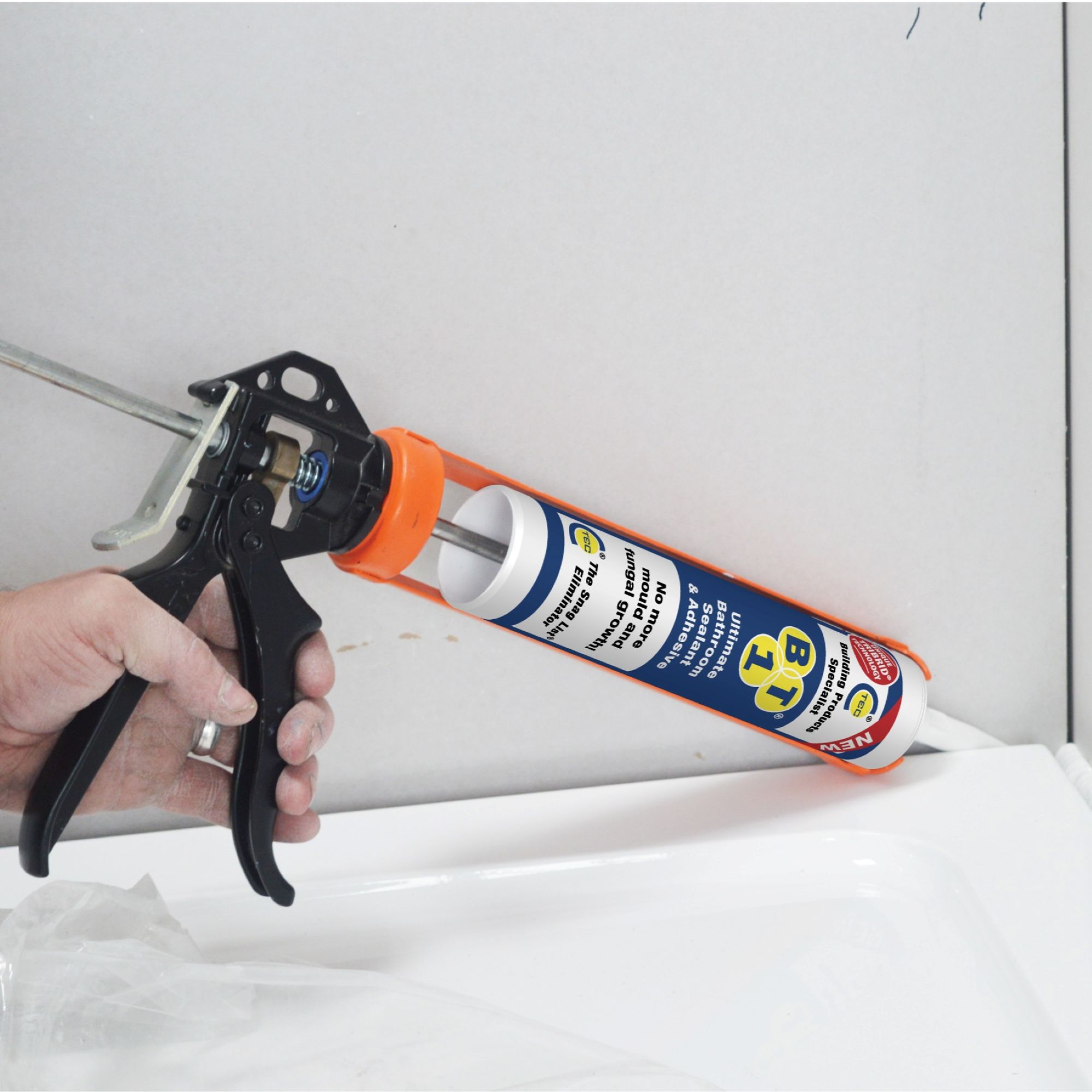 C-Tec BT1 White Polymer-based Bathroom & kitchen Cartridge Sanitary sealant, 290ml