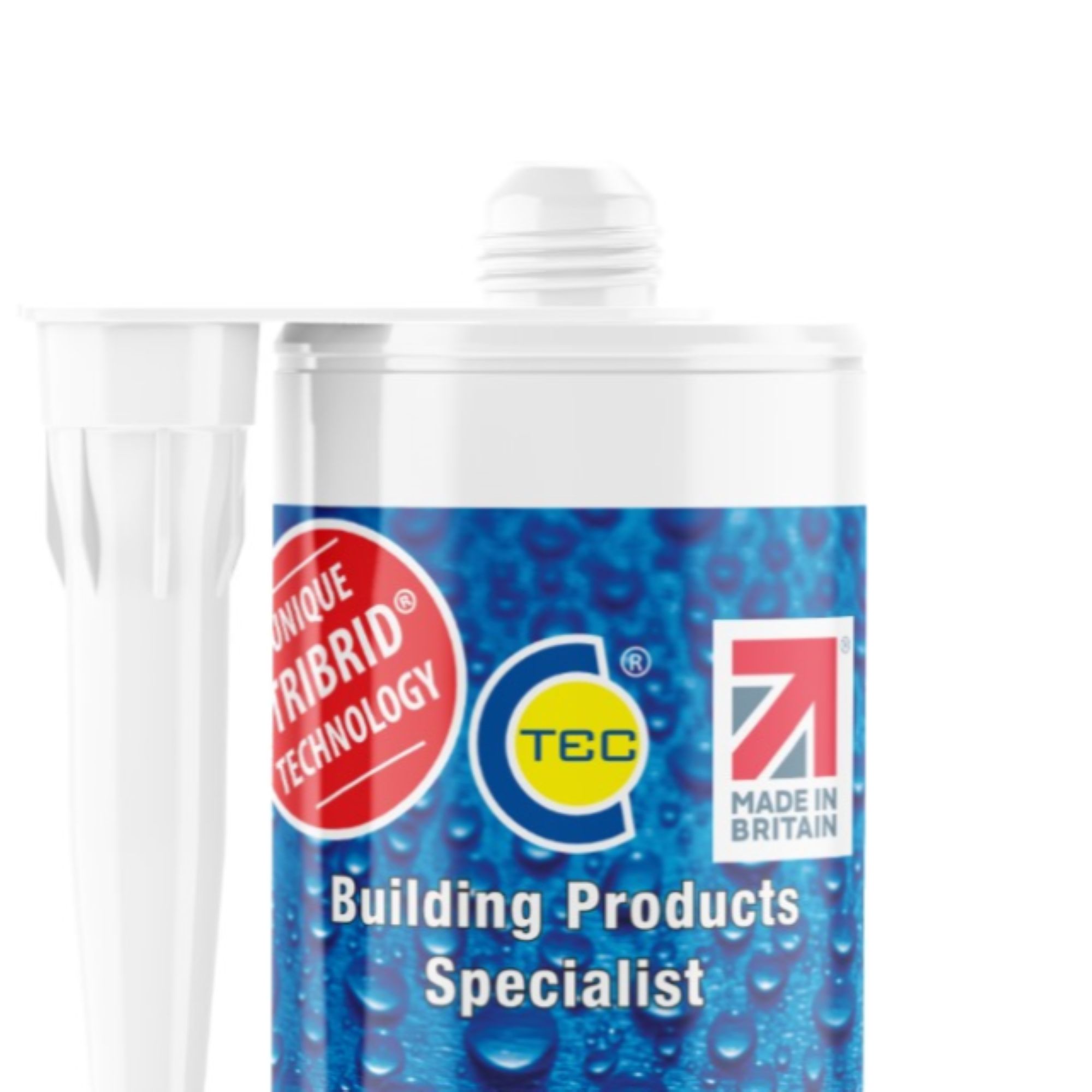 C-Tec BT1 White Polymer-based Bathroom & kitchen Cartridge Sanitary sealant, 290ml