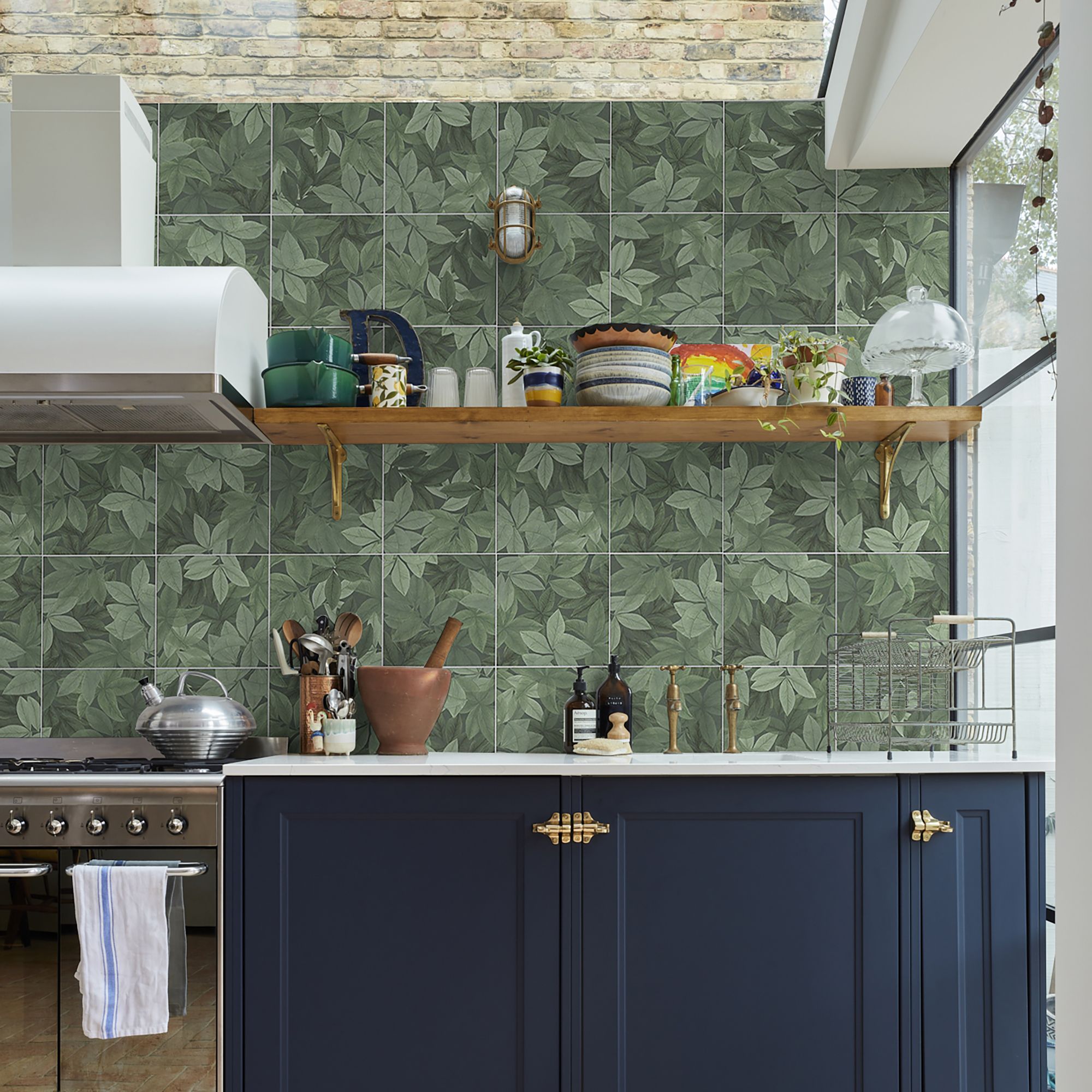 Ca’Pietra Arbour Green Matt Porcelain Indoor Floor & wall tile, Pack of 13, (L)223mm (W)223mm
