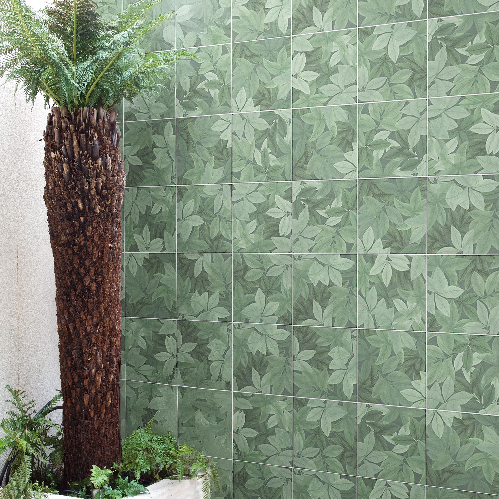 Ca’Pietra Arbour Green Matt Porcelain Indoor Floor & wall tile, Pack of 13, (L)223mm (W)223mm
